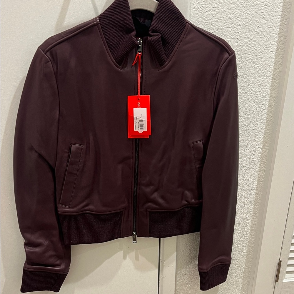 Women’s Burgundy Bomber Jacket - Diesel